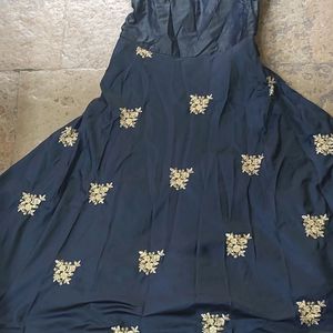 Navy Blue Heavy Ethnic Gown