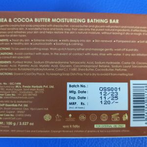 Oxi9 Shea Coco Butter Moisturizing Bath Bar