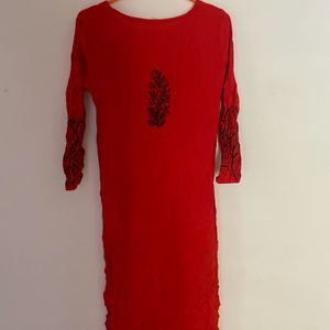 Orange Rayon Kurti