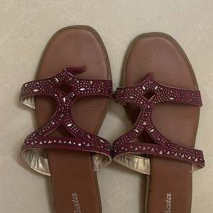 Embellished Bata Flats