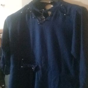 Navy Blue Frock Top