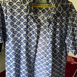 Cotton Slim Fit Printed Half Shirt