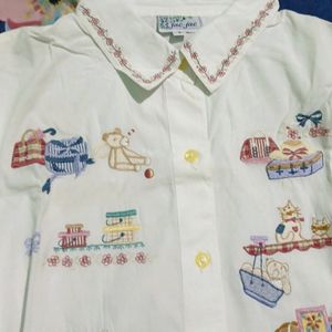 Embroidery Loose Fit Shirt