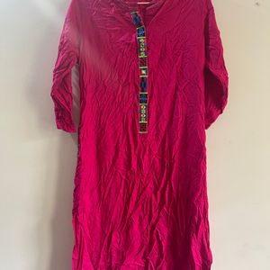 SRISTI HOT PINK KURTA- Size XL