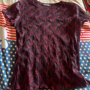 Maroon Light Transparent Top