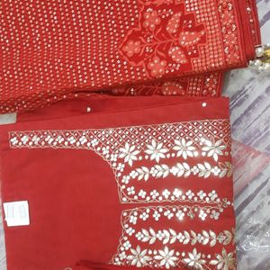 Pure Chanderi Silk Suit With Pore Heavy Work Dupat