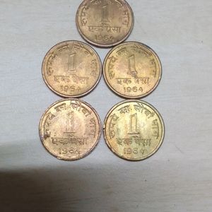 Ek Naya Paisa Unc Condition Set Of 5 Coins