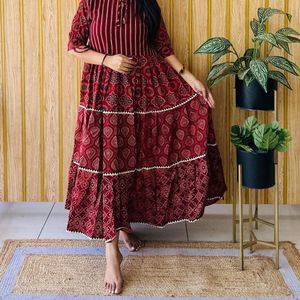 Ajrakh Block Print One Piece Dress