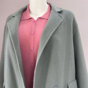 Pastel Blue Drop Shoulder Premium Overcoat