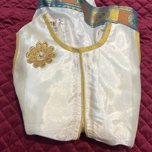 Kasavu Frock For 1-2 Year Old