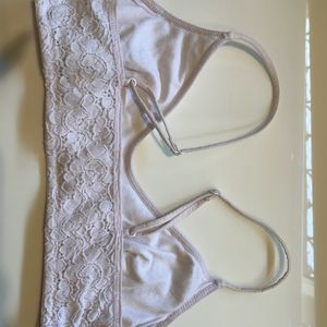 H&M White Lace Bralette/Bra , Size-M