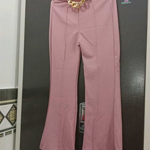 Regular Fit Women Peach Colour Trouser