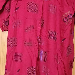 Rose Pink A line Kurti