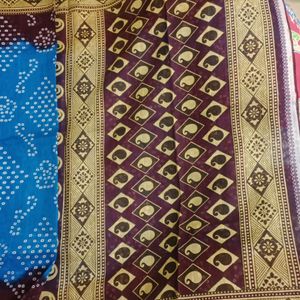 Chunri Print Cotton Saree