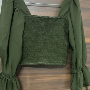 Women Green Beautiful Top