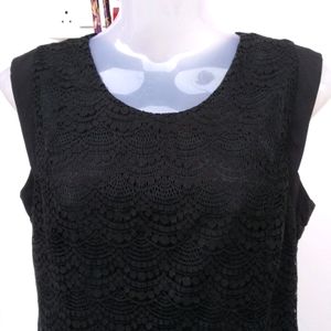 Black Lace Tank Top