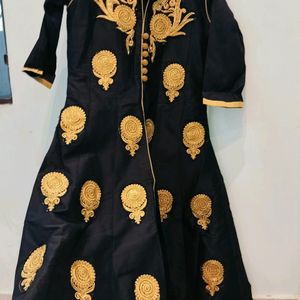 Ethnic Kurta With Skirt, Dupatta & Chudidar Pajama