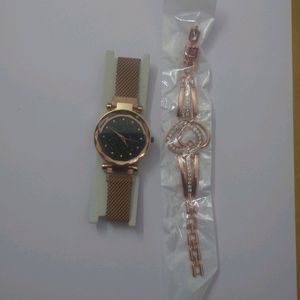 Girl's Watch Magnetic Metal Strap