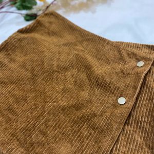 Classy Corduroy Brown Skort