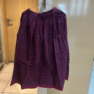 Purple Mid Length Skirt