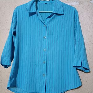 Sky Blue Stripped Formal Shirt