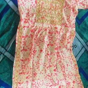 Combo Flared Pink Kurti