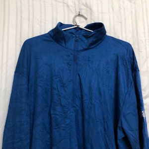 Sport-Tek Blue Long Sleeve Zip T Shirt