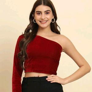 One Shoulder Crop Top