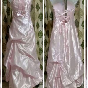 Imported Satin Pale Pink Gown