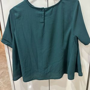 Only Deep Green Boxy Fit Top