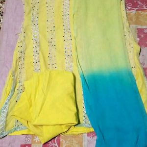 Yellow Kurta Set Free With 2 Earrings