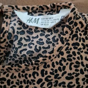 Cheetah Print Round Neck Full Sleeve Top