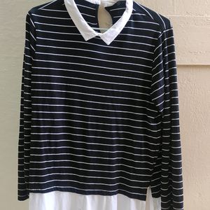 DNMX Striped Twofer Top