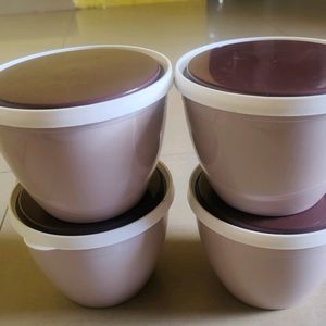 Rubber Lock Container 4 Pcs Set