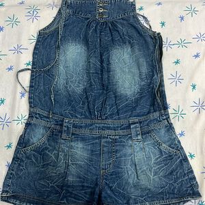 Denim Short Playsuit/romper