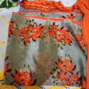 Orange Georgette Suit