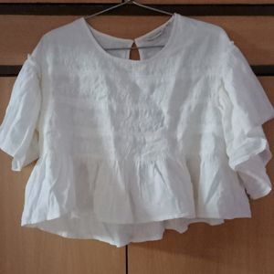 White Embroidered Top