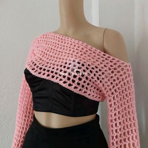 Crochet Pink Bolero