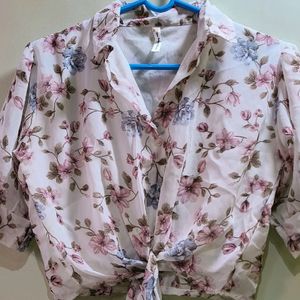 Floral Crop Shirt