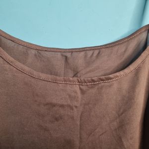 Brown See Through Camisole Top