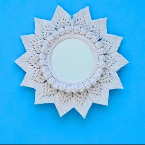 Wall Hanging Macrame Mirror