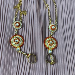 Orange bridal jewellery set