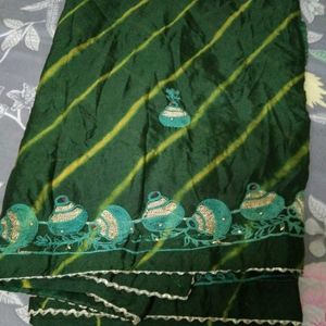 Green Chiffon Saree