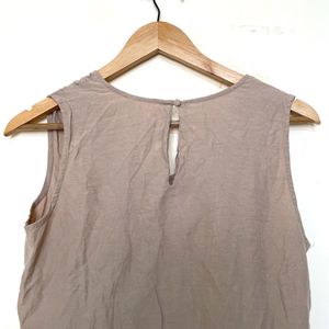 Sleeveless Khakhi Top By Icon Apparel