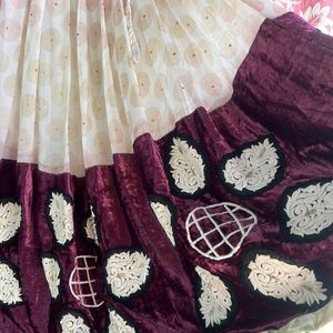 Wine Color Lehenga Choli Set