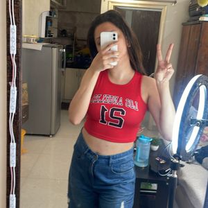 Red Crop Top