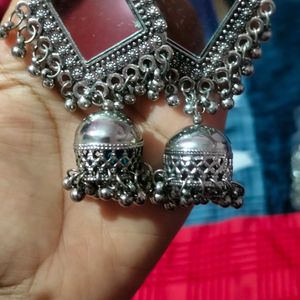 Oxidised Jhumka,