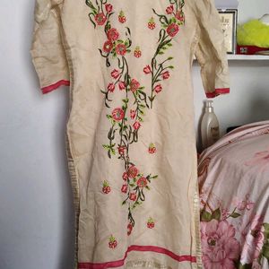 Cream Colour Kurti