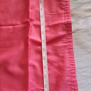 Pink Shiny Cotton Stright Kurta