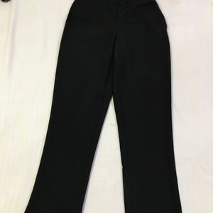 Straight Fit High rise Black Trouser Waist 28-30